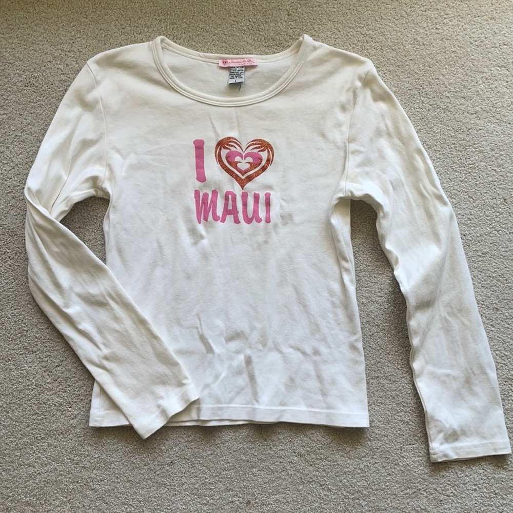 Honolua Surf I love Maui long sleeve top L